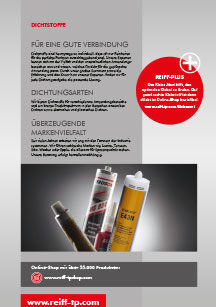 Titelbild Auszug Dichtstoffe Katalog REIFF Technische Produkte