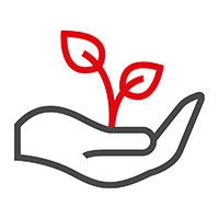 Icon Symbol Nachhaltigkeit, zum nachhaltigen Handeln bei REIFF